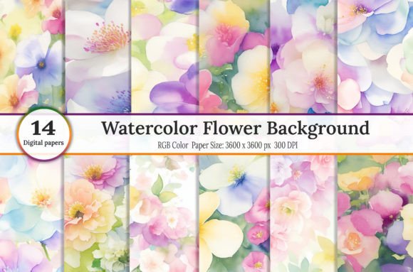 Download Watercolor Flower Background - Watercolor flower background Collection