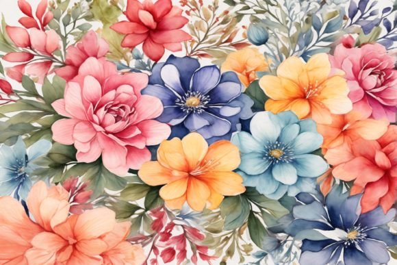 Download Watercolor Flower Background - Watercolor flower background Collection