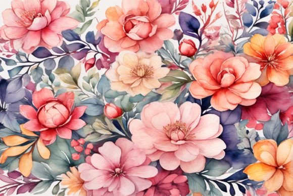 Download Watercolor Flower Background - Watercolor flower background Collection